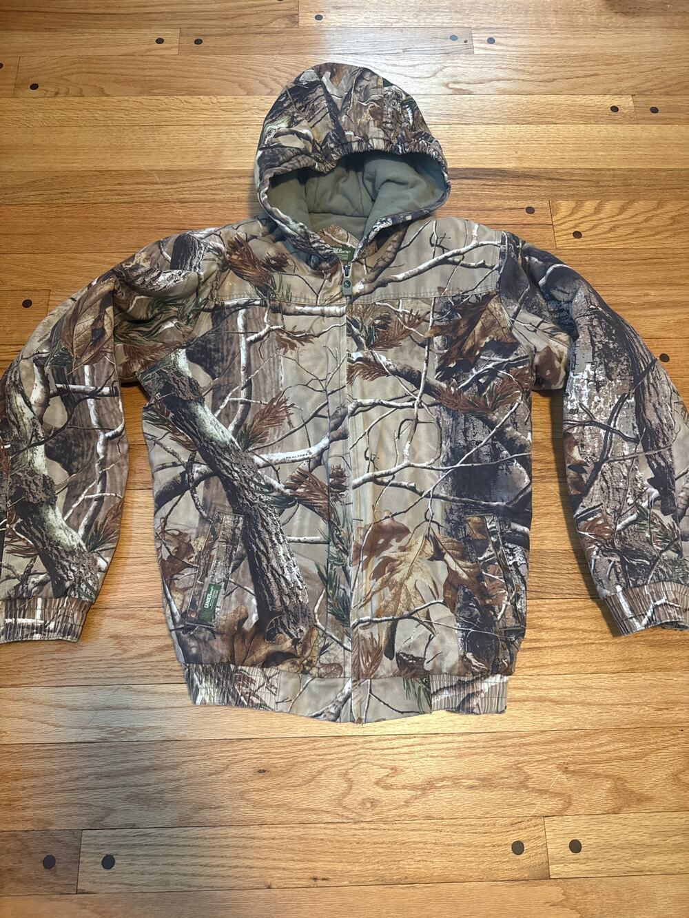 Gander Mountain Realtree Camo Insulated Hunting Jacket Youth XL Hooded Zip